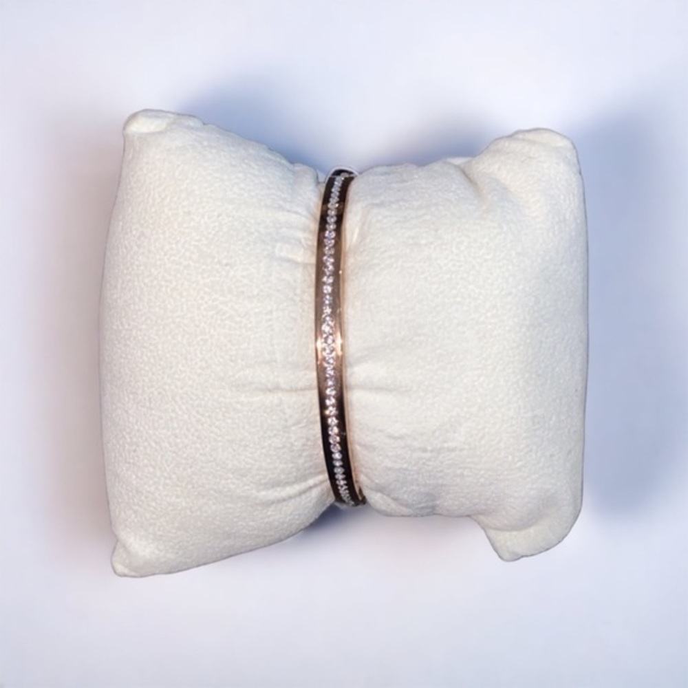 KATE SPADE | Rose Gold Cubic Zirconia Ring It Up Pave Bangle